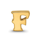 Sterling Silver Gold-plated Reflections Letter F Bead