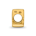 Sterling Silver Gold-plated Reflections Letter G Bead