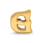Sterling Silver Gold-plated Reflections Letter G Bead