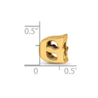 Sterling Silver Gold-plated Reflections Letter G Bead