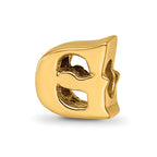Sterling Silver Gold-plated Reflections Letter G Bead