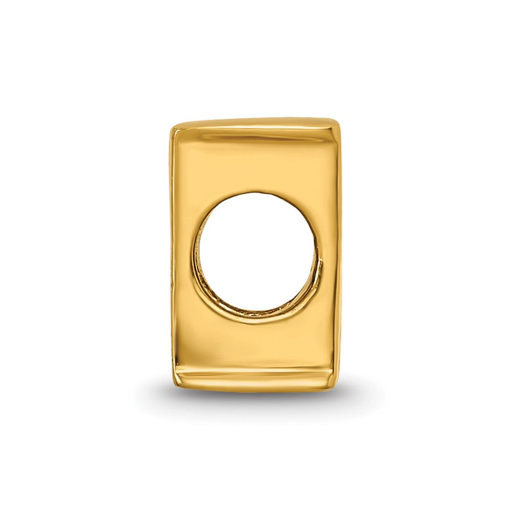 Sterling Silver Gold-plated Reflections Letter H Bead