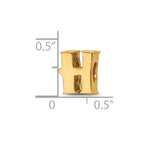 Sterling Silver Gold-plated Reflections Letter H Bead