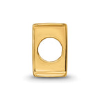 Sterling Silver Gold-plated Reflections Letter I Bead