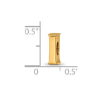 Sterling Silver Gold-plated Reflections Letter I Bead