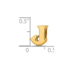 Sterling Silver Gold-plated Reflections Letter J Bead