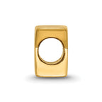 Sterling Silver Gold-plated Reflections Letter K Bead