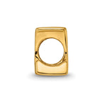 Sterling Silver Gold-plated Reflections Letter L Bead