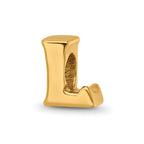 Sterling Silver Gold-plated Reflections Letter L Bead