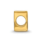 Sterling Silver Gold-plated Reflections Letter M Bead