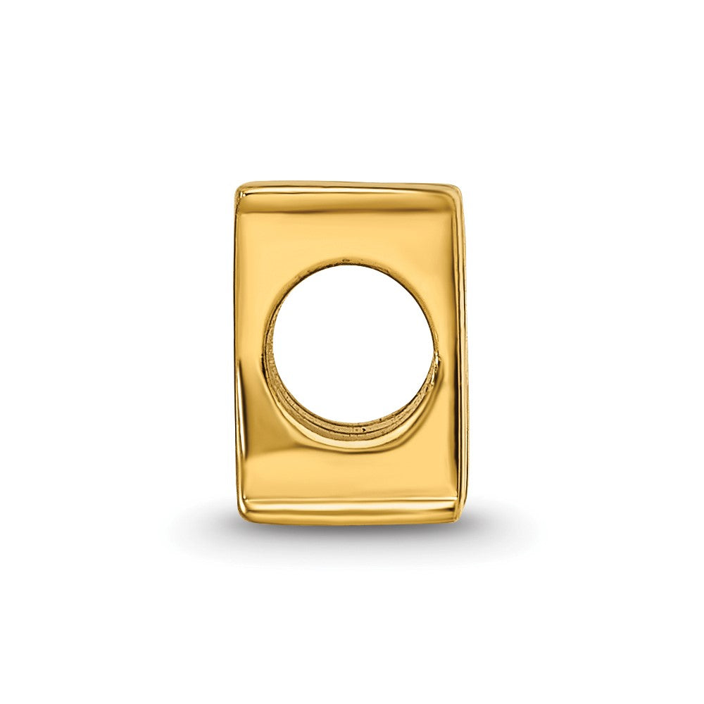 Sterling Silver Gold-plated Reflections Letter M Bead