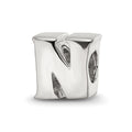 Sterling Silver Reflections Letter N Bead