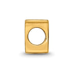 Sterling Silver Gold-plated Reflections Letter N Bead