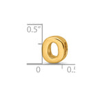 Sterling Silver Gold-plated Reflections Letter O Bead