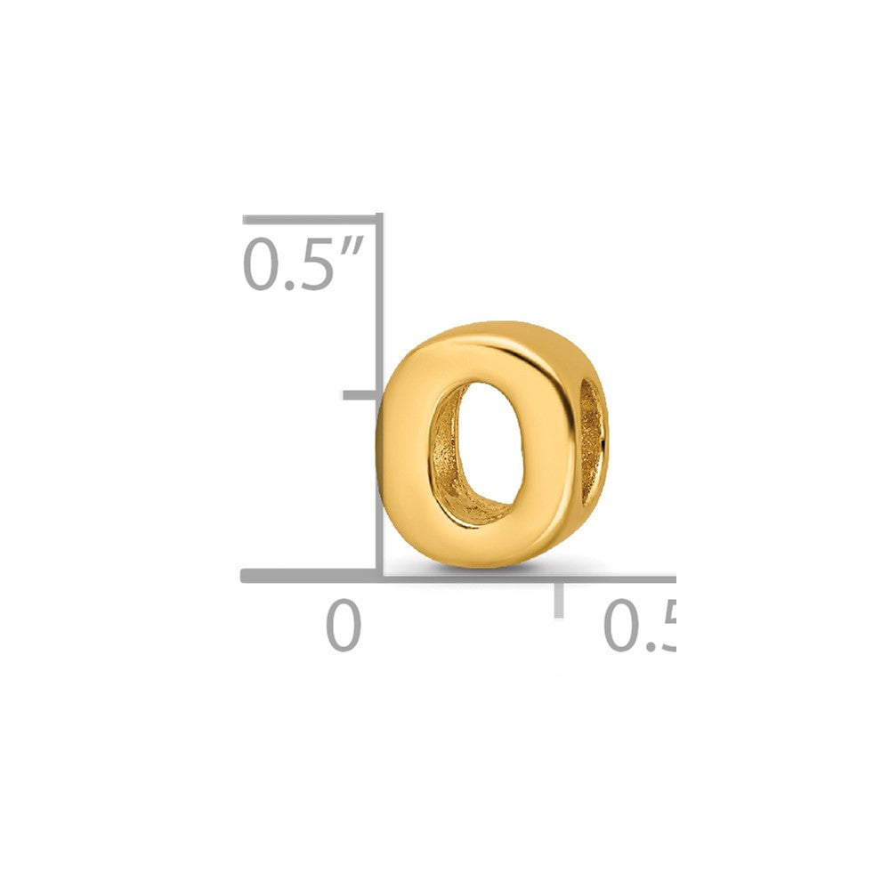 Sterling Silver Gold-plated Reflections Letter O Bead