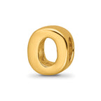 Sterling Silver Gold-plated Reflections Letter O Bead