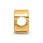 Sterling Silver Gold-plated Reflections Letter P Bead