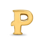 Sterling Silver Gold-plated Reflections Letter P Bead