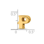 Sterling Silver Gold-plated Reflections Letter P Bead