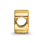 Sterling Silver Gold-plated Reflections Letter R Bead
