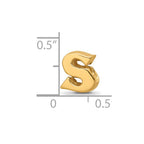 Sterling Silver Gold-plated Reflections Letter S Bead