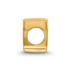 Sterling Silver Gold-plated Reflections Letter T Bead
