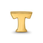 Sterling Silver Gold-plated Reflections Letter T Bead