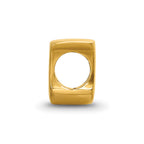 Sterling Silver Gold-plated Reflections Letter U Bead