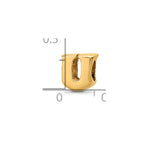 Sterling Silver Gold-plated Reflections Letter U Bead