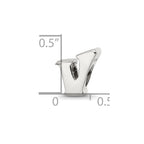 Sterling Silver Reflections Letter V Bead