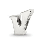 Sterling Silver Reflections Letter V Bead
