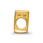 Sterling Silver Gold-plated Reflections Letter V Bead