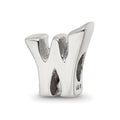 Sterling Silver Reflections Letter W Bead