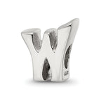 Sterling Silver Reflections Letter W Bead