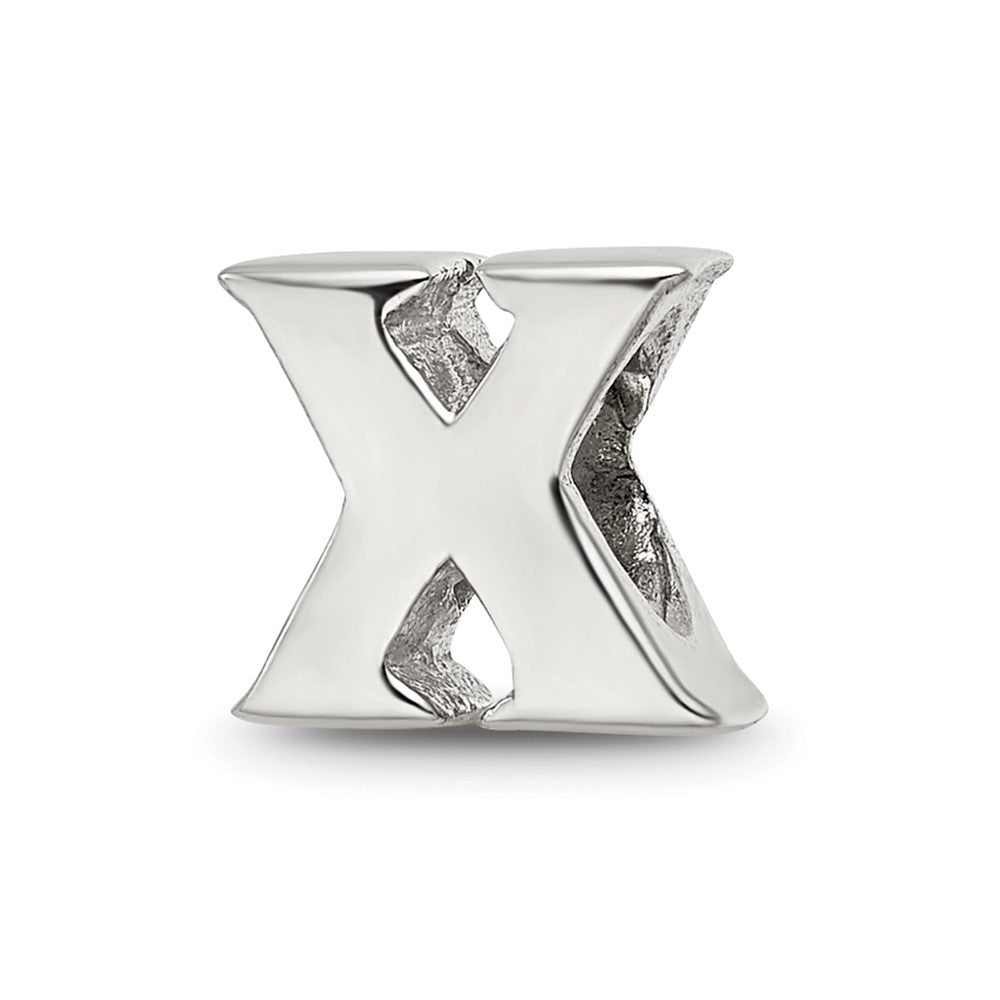 Sterling Silver Reflections Letter X Bead
