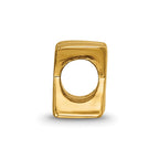 Sterling Silver Gold-plated Reflections Letter X Bead
