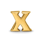 Sterling Silver Gold-plated Reflections Letter X Bead