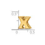 Sterling Silver Gold-plated Reflections Letter X Bead
