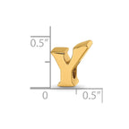 Sterling Silver Gold-plated Reflections Letter Y Bead