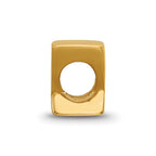 Sterling Silver Gold-plated Reflections Letter Z Bead