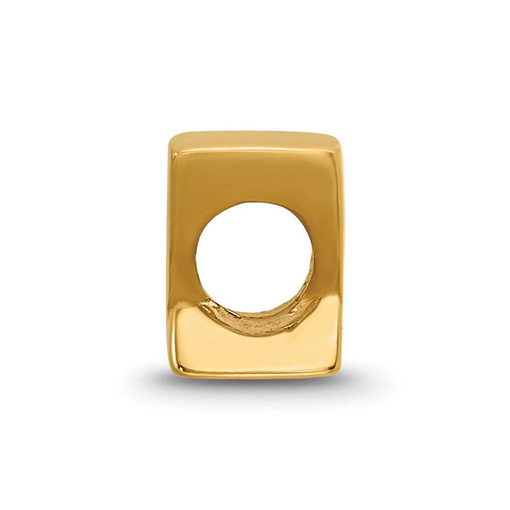 Sterling Silver Gold-plated Reflections Letter Z Bead