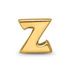 Sterling Silver Gold-plated Reflections Letter Z Bead