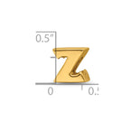 Sterling Silver Gold-plated Reflections Letter Z Bead