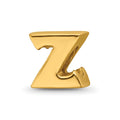 Sterling Silver Gold-plated Reflections Letter Z Bead