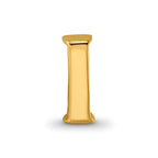 Sterling Silver Gold-plated Reflections Letter I Bead