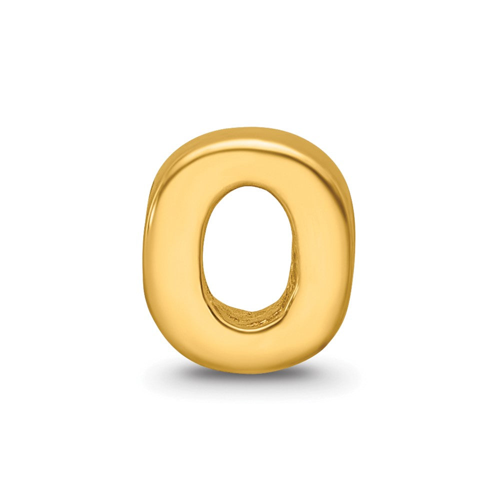 Sterling Silver Gold-plated Reflections Letter O Bead