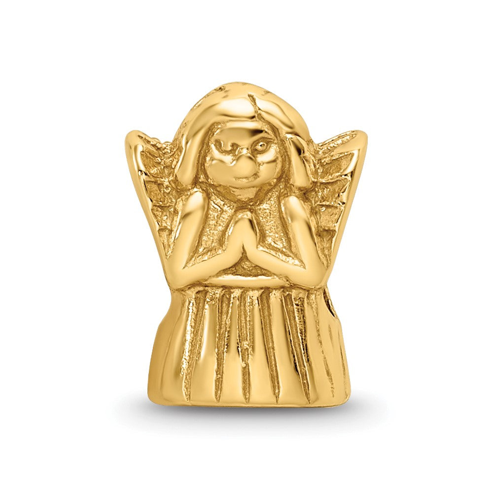 Sterling Silver Gold-plated Reflections Praying Angel Bead