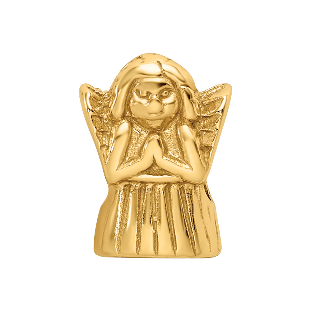 Sterling Silver Gold-plated Reflections Praying Angel Bead