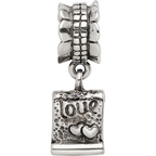 Sterling Silver Reflections Love Note Dangle Bead