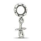 Sterling Silver Reflections Baby Pacifier Dangle Bead